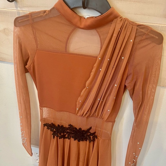 Revolution Dancewear Limitless lyrical costume, size Large Child, chai color - Picture 5 of 11